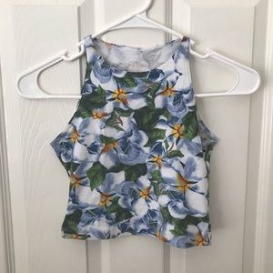 American Apparel Floral Crop Tank